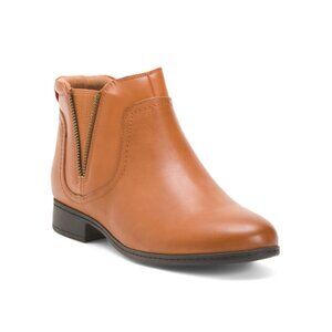 COBB HILL ROCKPORT Brown Leather Crosbie Gore Comfort Boots